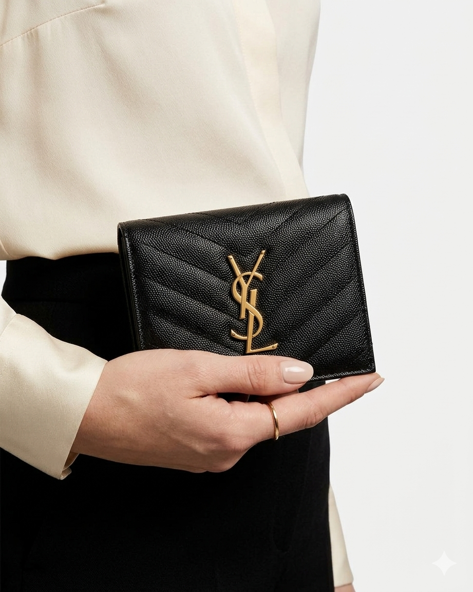 YSL Black Wallet 🖤 Chic & Compact