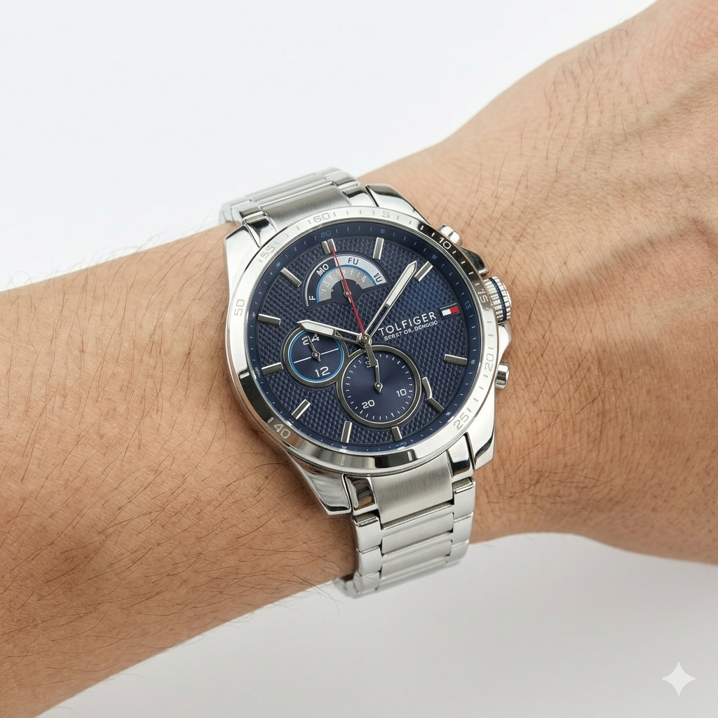 Tommy Hilfiger Silver & Blue Women's Watch 💙⏱️