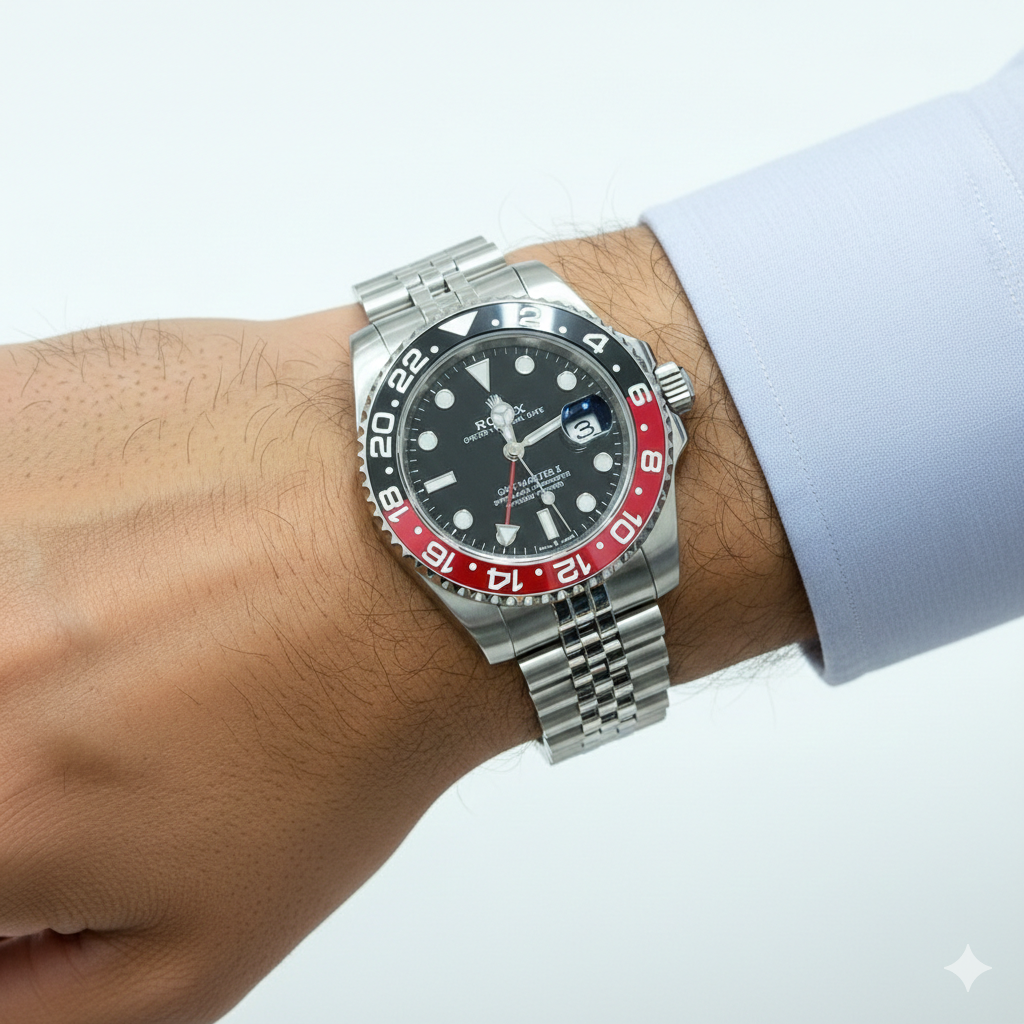 Rolex GMT-Master II "Coke" Jubilee Steel Watch ⌚🔴⚫