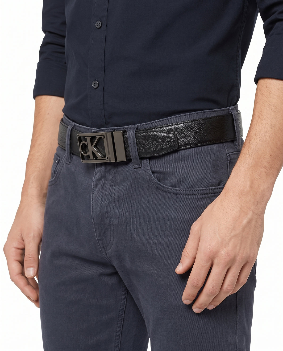 Calvin Klein Mirror Logo Black Belt