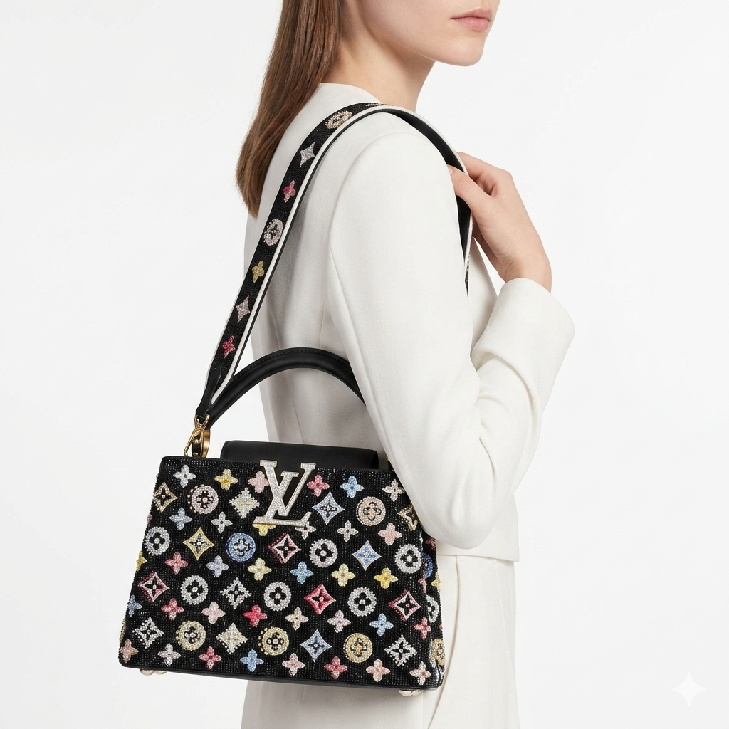 Louis Vuitton Capucines BB Multicolor Crystal Monogram Handbag 💎✨👜