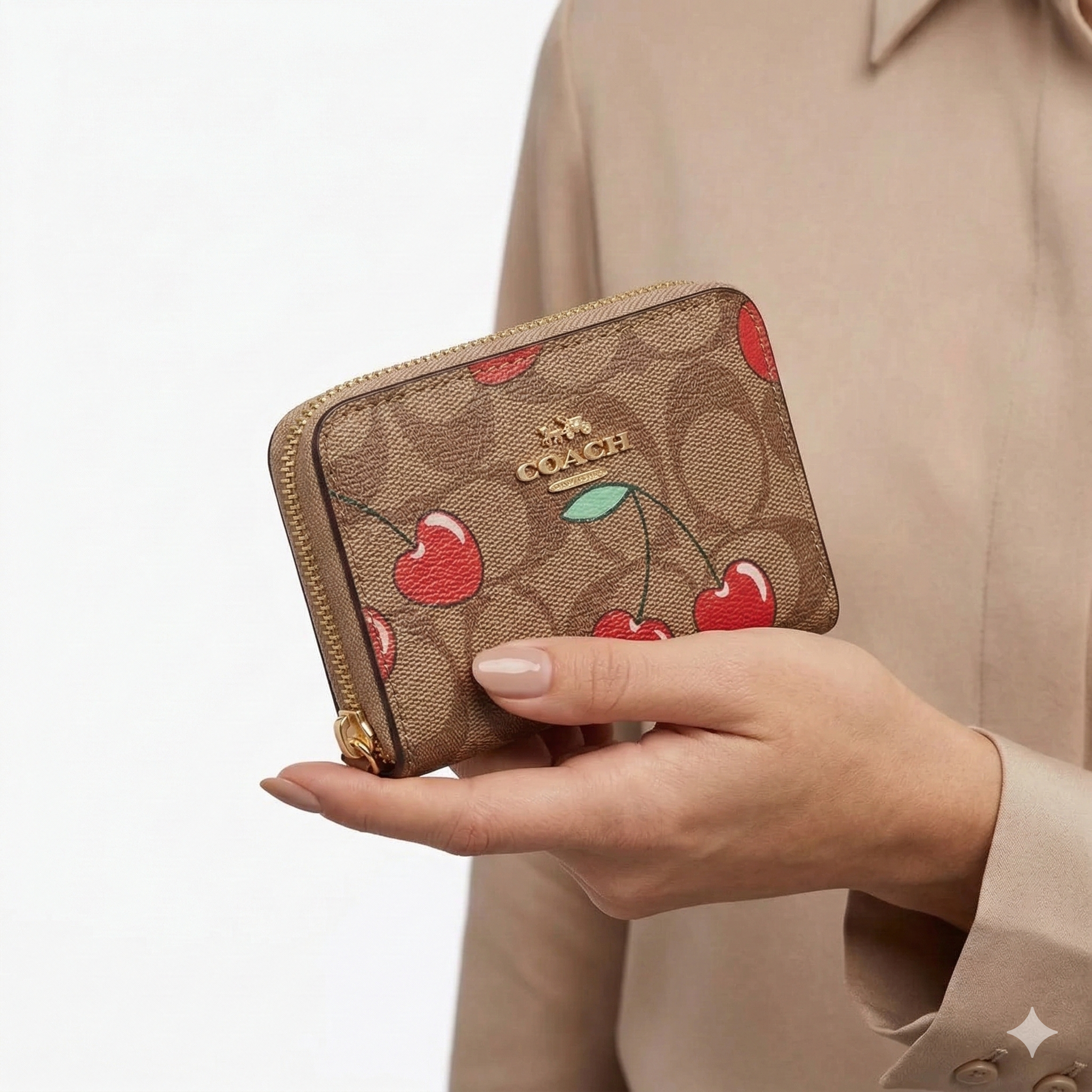 Coach Brown & Red 3-Piece Accessory Set 🤎❤️