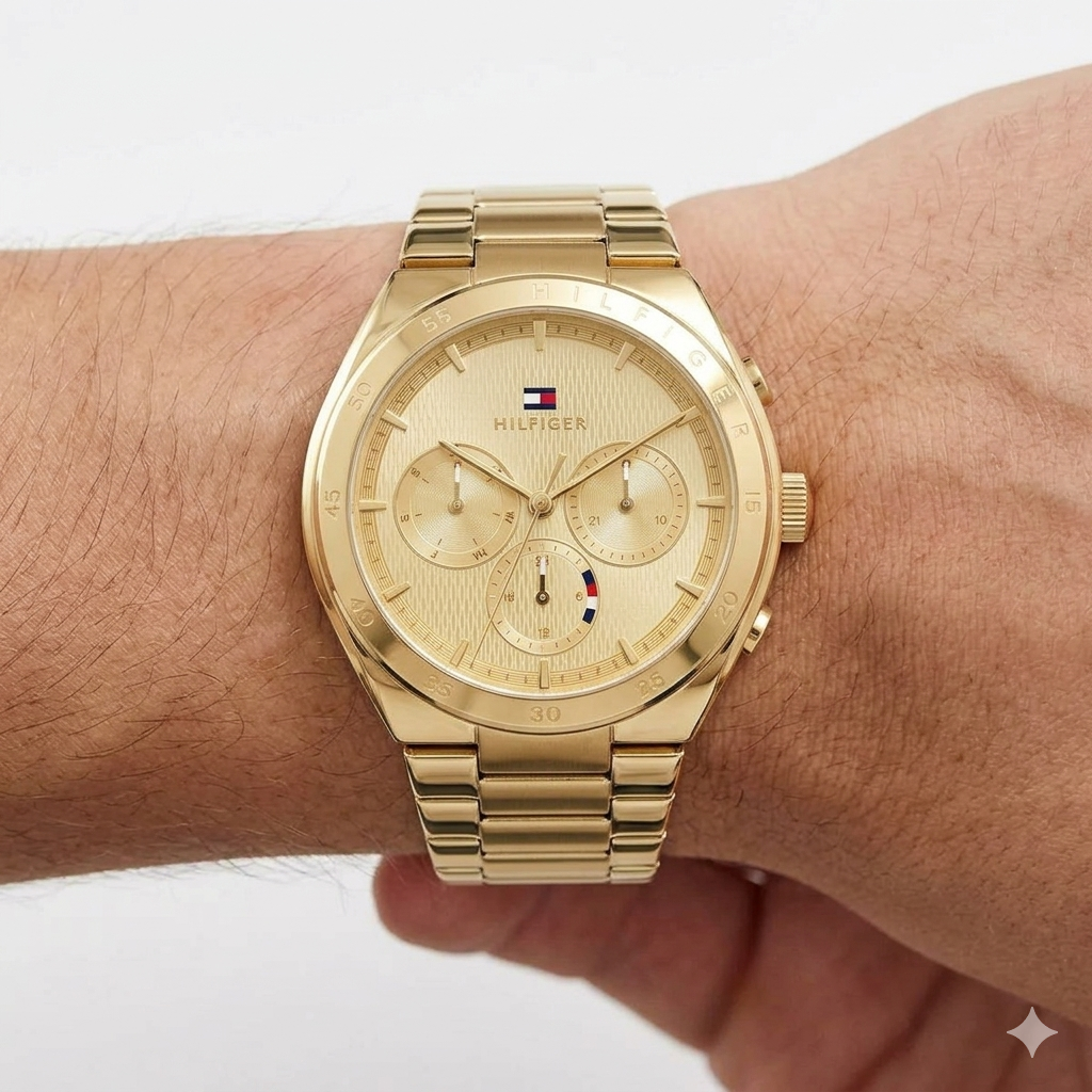 Tommy Hilfiger Gold-Tone Men's Watch ⌚🌟