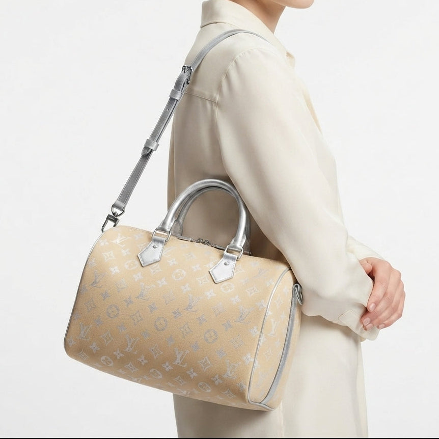 Louis Vuitton Monogram Bag with Silver Hardware