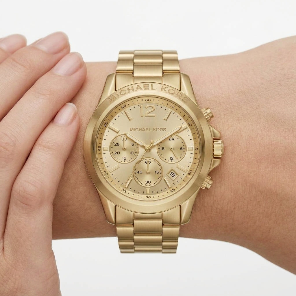 Michael Kors Luxury Series Gold Tone Chronograph Watch