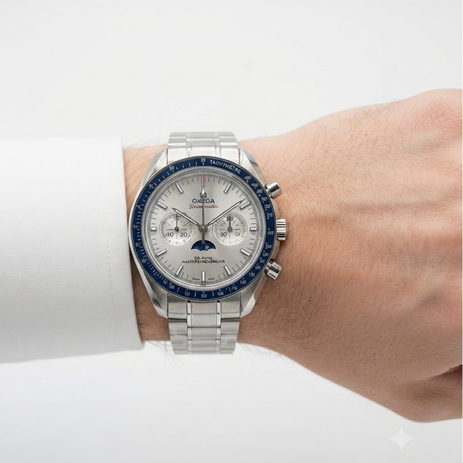 Omega Speedmaster Master Chronometer Moonphase Stainless Steel Watch