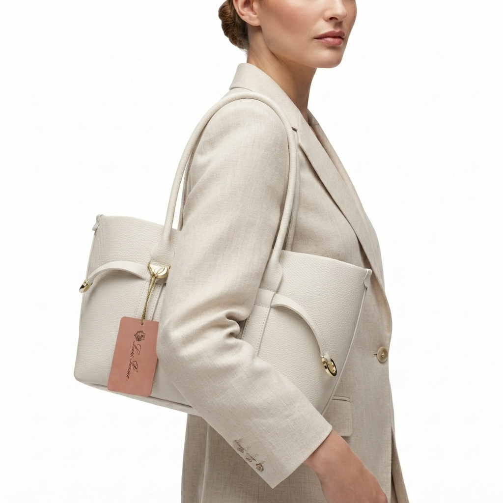 Loro Piana Textured Tote with Gold-Tone Hardware ✨👜