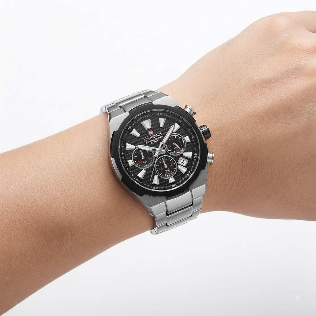NAVIFORCE Chronograph Stainless Steel Sport Watch