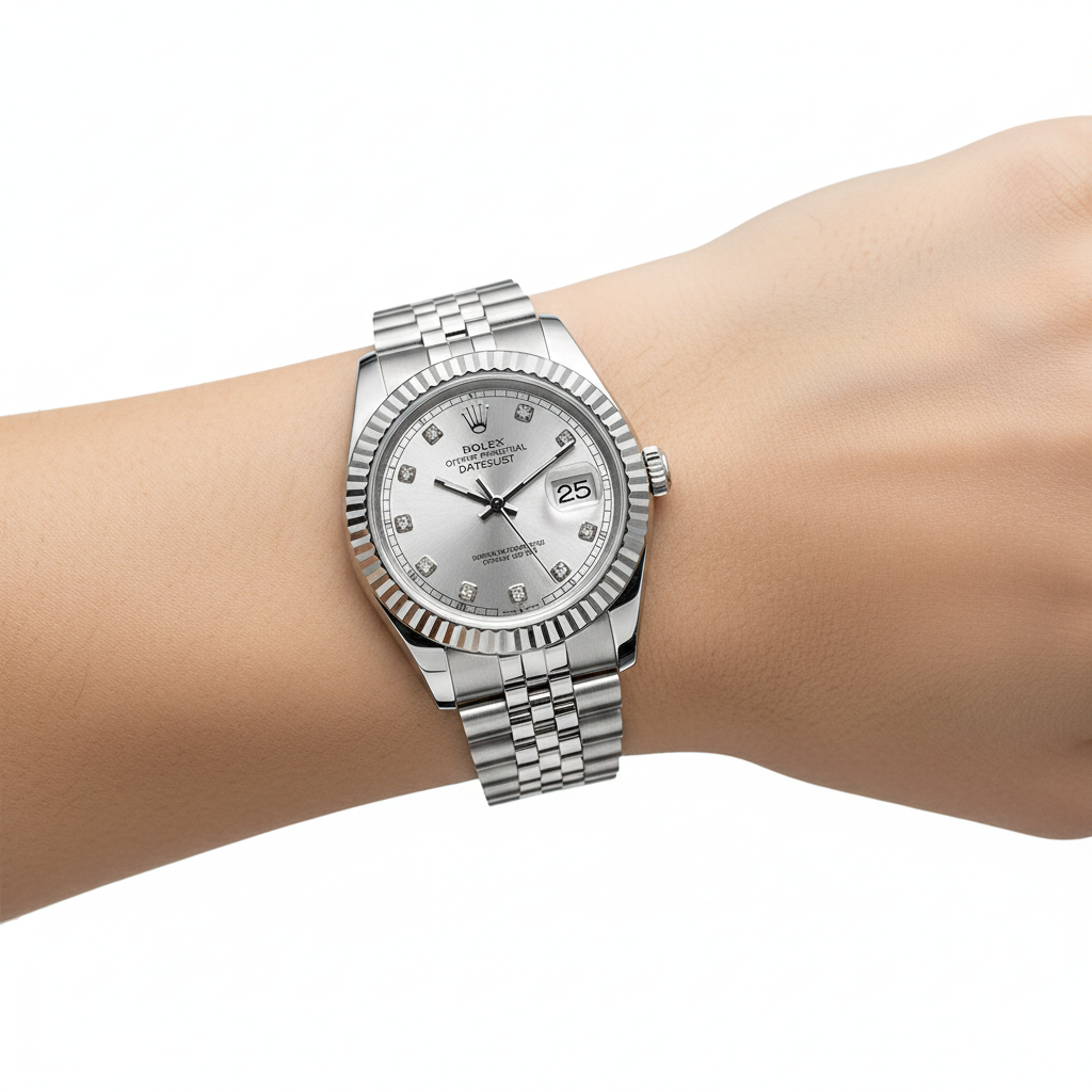 Rolex Datejust Silver Diamond Dial Luxury Watch ⌚✨💎