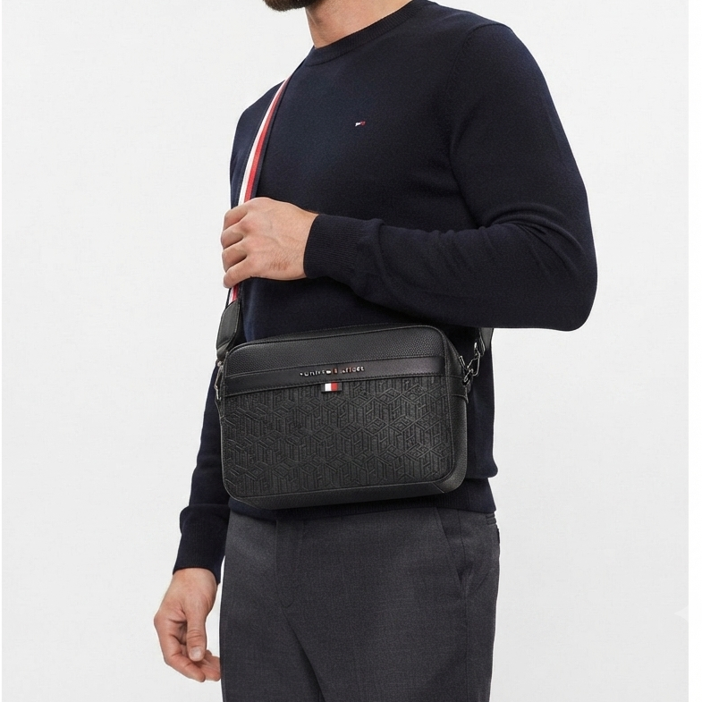Tommy Hilfiger Monogram Crossbody Bag in Classic Black 👜✨