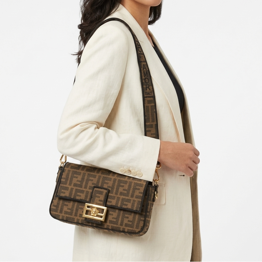 Fendi Brown Baguette: Iconic Chic 👜🍫