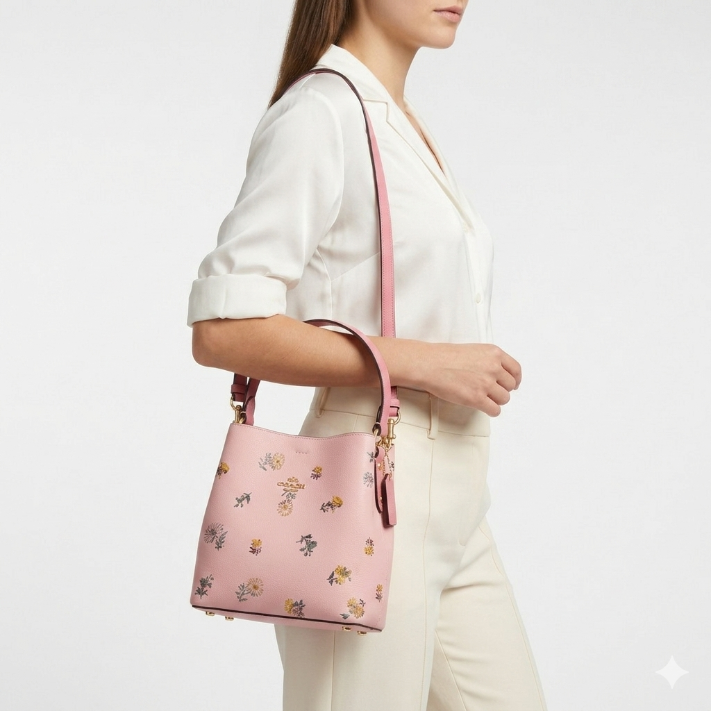 Coach Small Town Bucket Bag with Floral Print 🌸👜✨