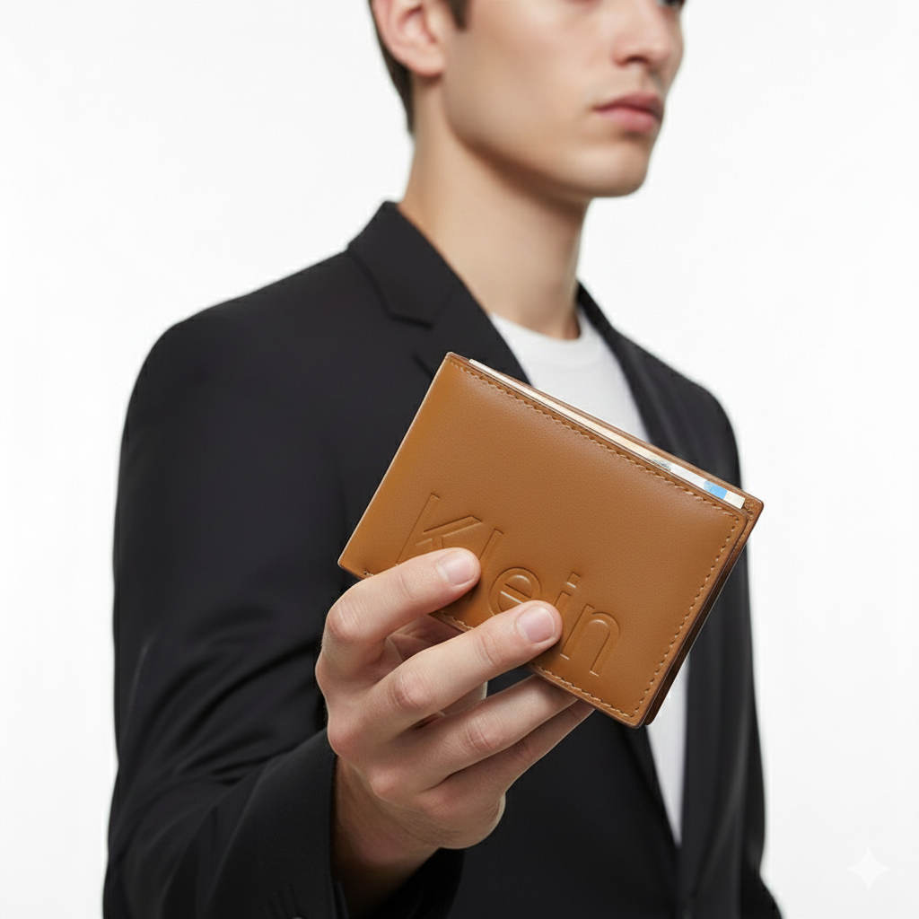 🤎 Calvin Klein Embossed Logo Billfold Wallet with Coin Case 🪙