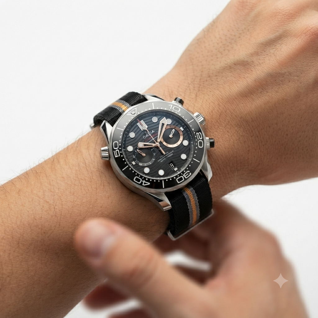 Omega Seamaster Professional Chronograph with Striped NATO Strap