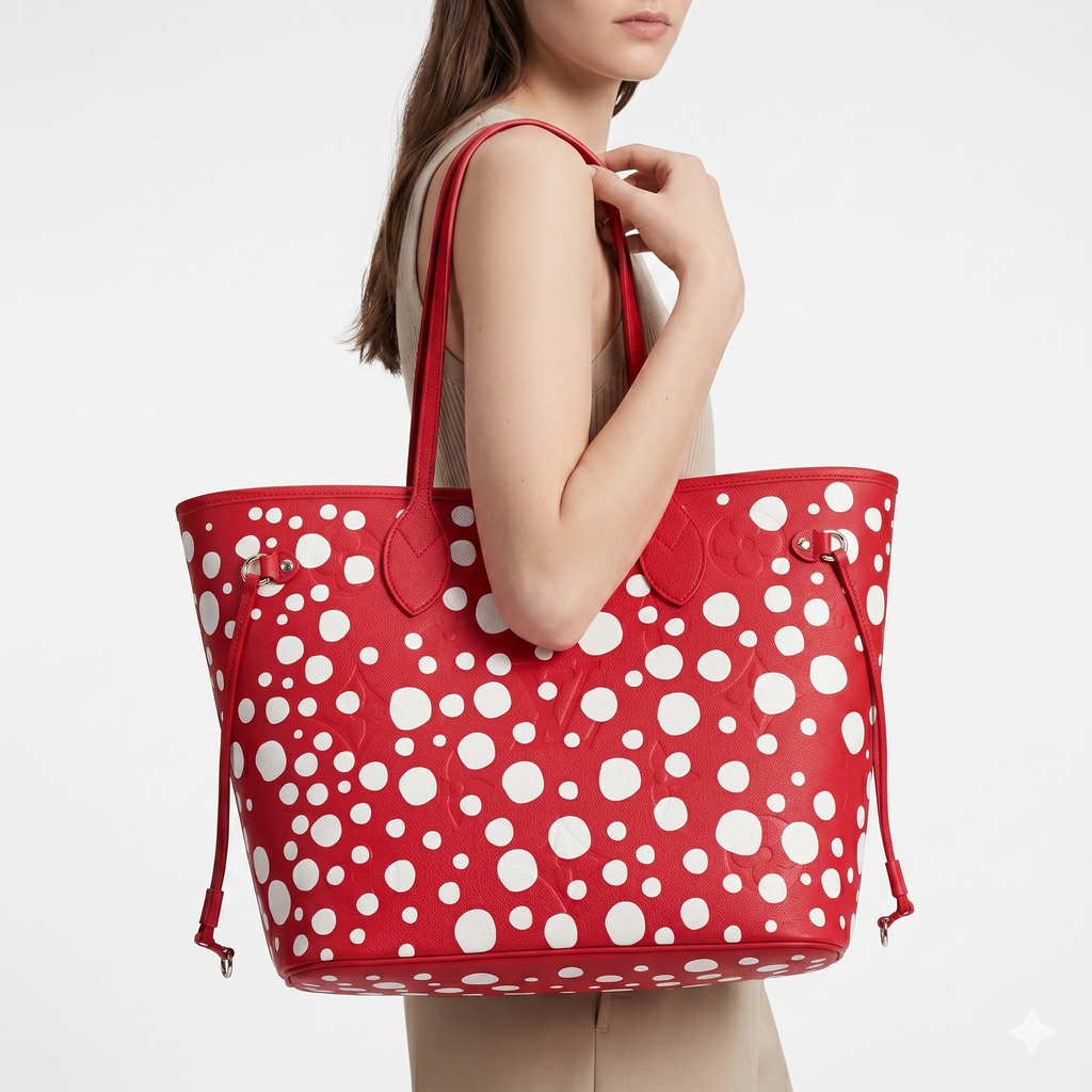 Chic Polka Dot Tote Bag in Bold Red or Classic Black 🔴⚫