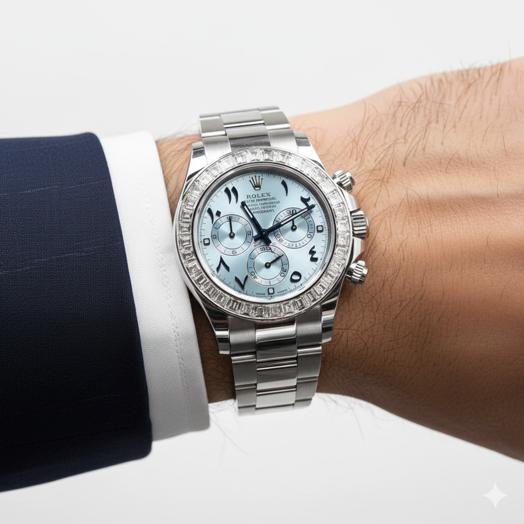 Rolex Cosmograph Daytona Arabic Dial Platinum Chronograph ⌚✨💎