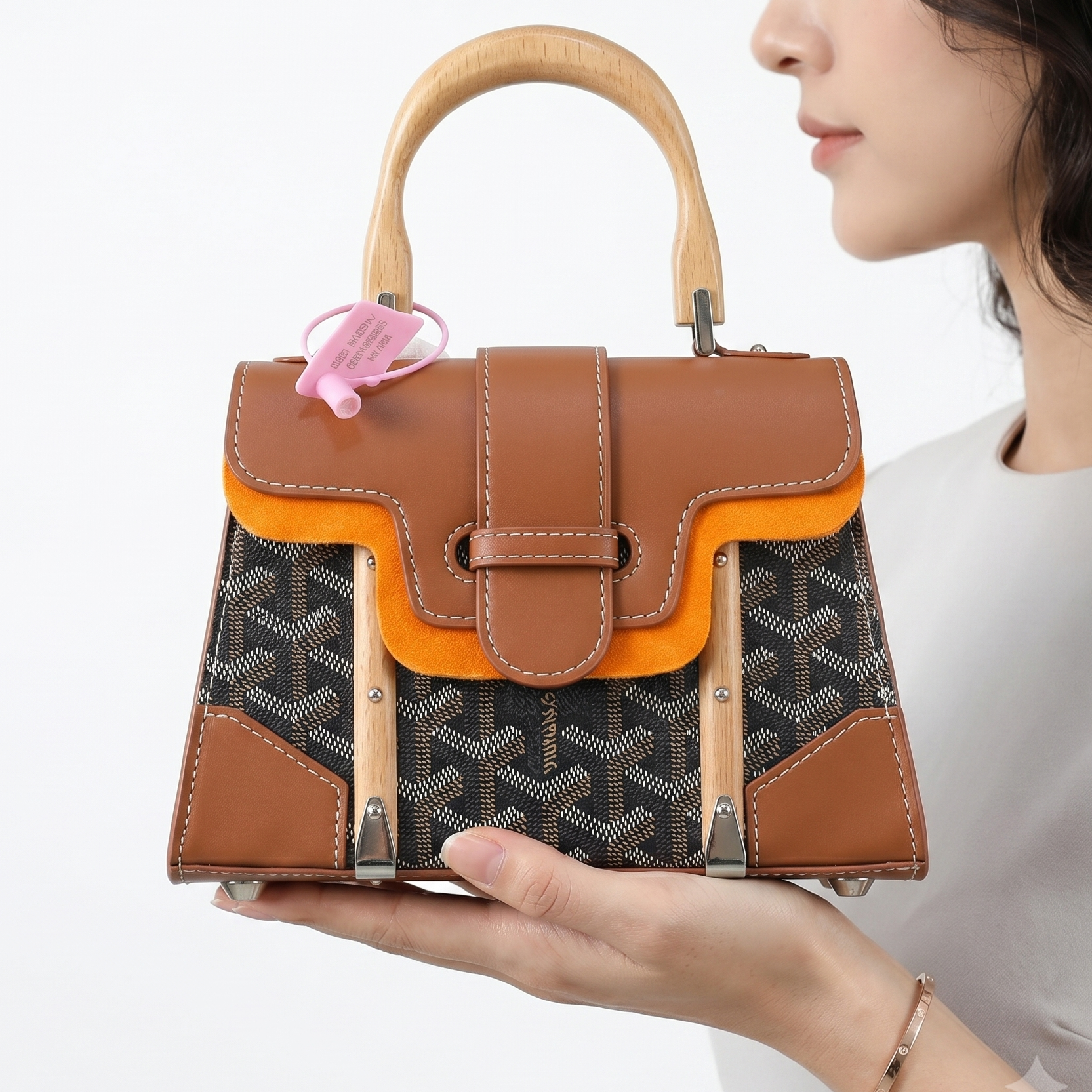 GOYARD Brown Top Handle Bag 💼🧡 With Box