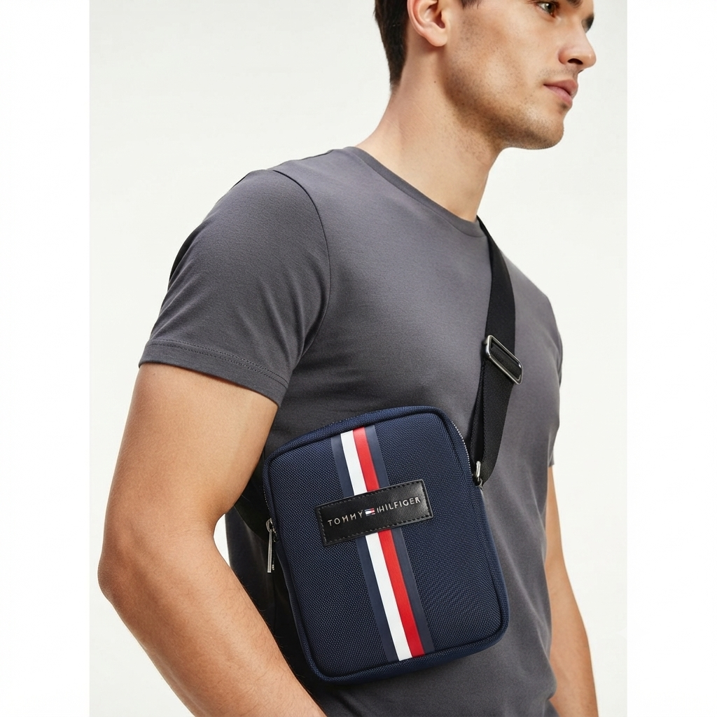 Tommy Hilfiger Signature Stripe Navy Crossbody Bag 👜