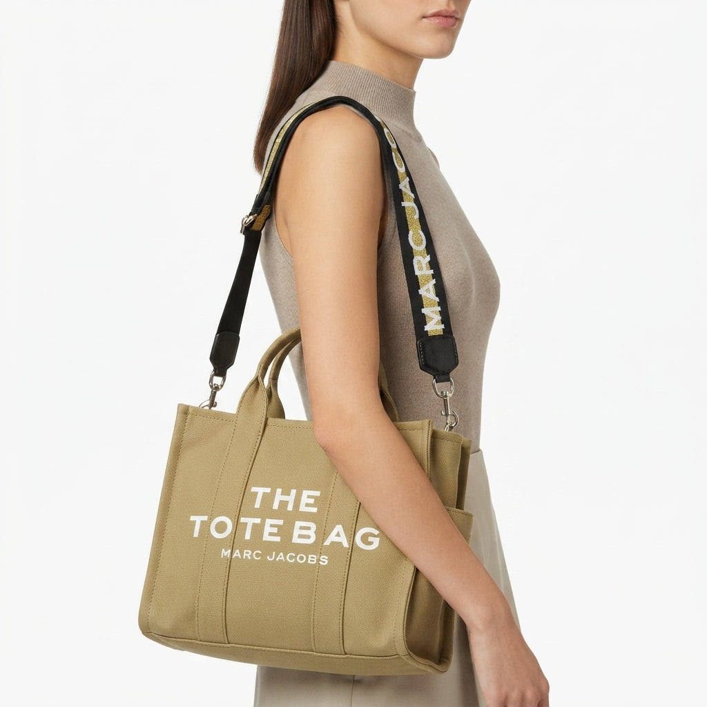 Marc Jacobs Canvas The Tote Bag with Logo Strap