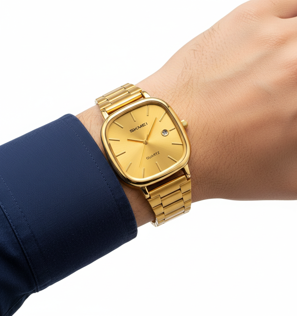 SKMEI Elegant Square Gold Watch ⌚✨🏆