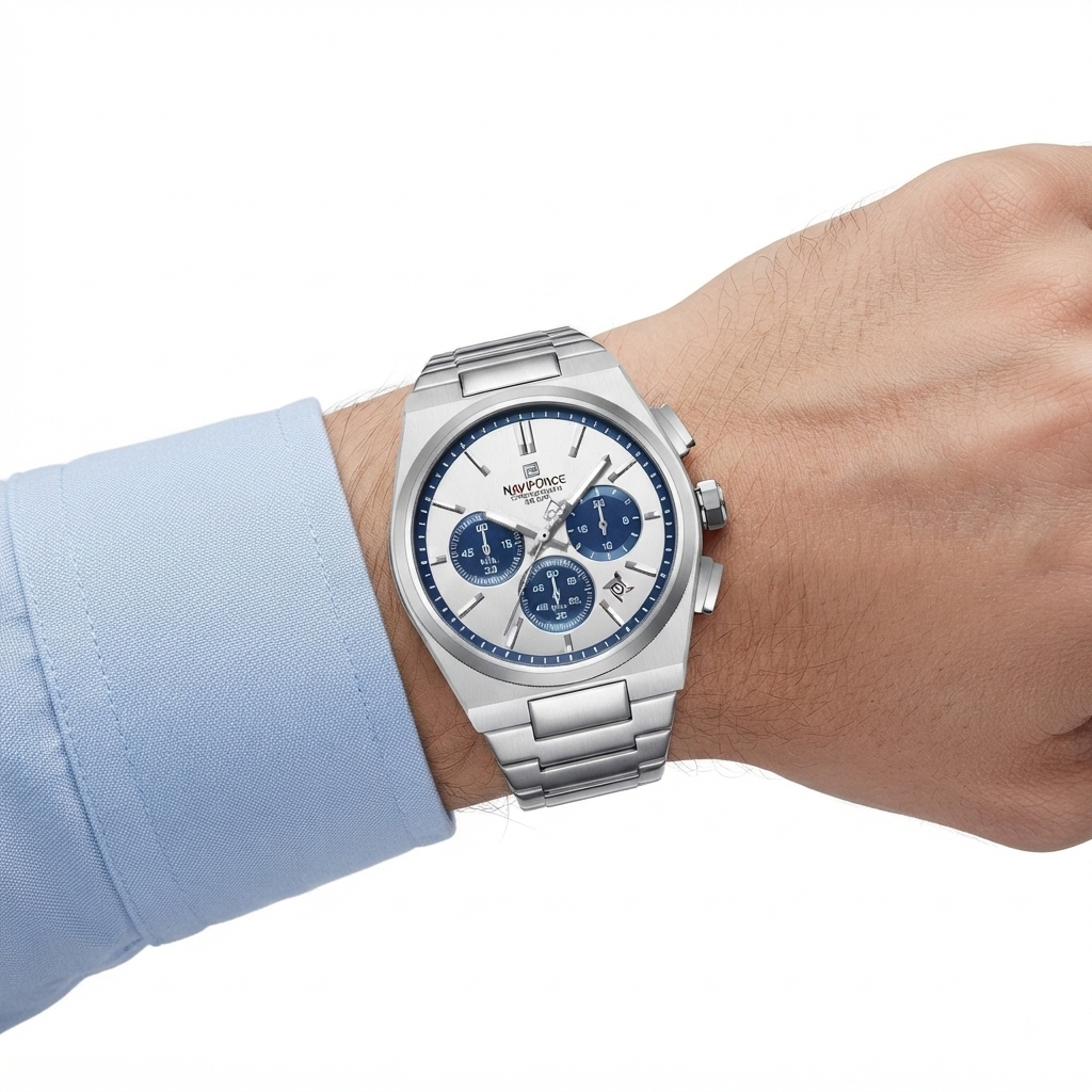 NAVIFORCE Chronograph Stainless Steel Watch