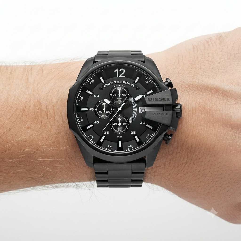 Diesel Men's Black Stainless Steel Chronograph Watch