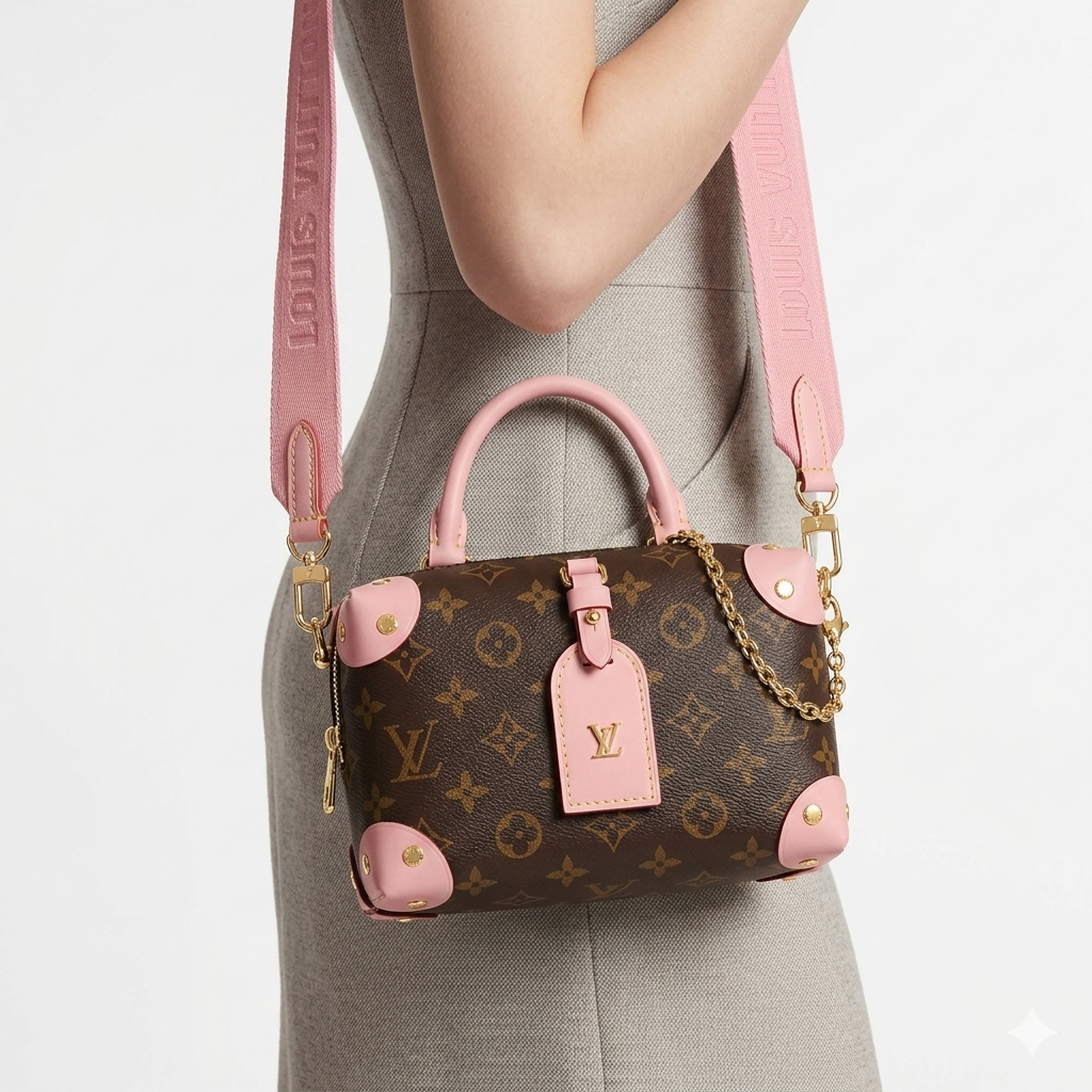 LV Monogram Bag: Brown, Pink & Black 👜🎀