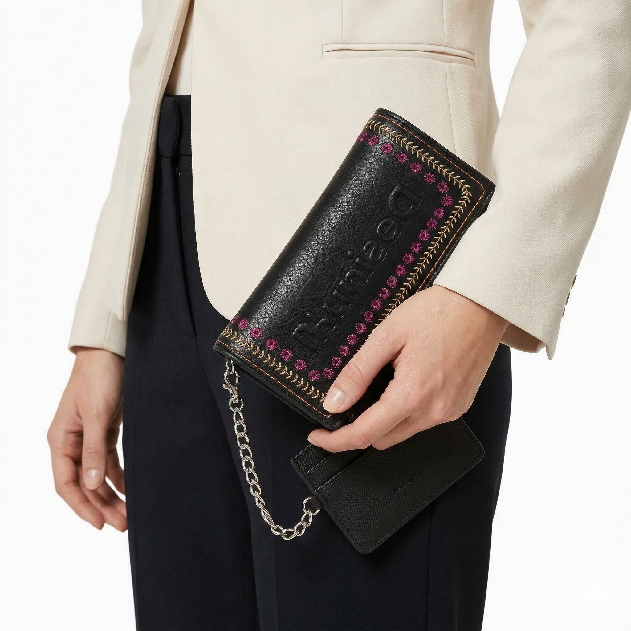 Desigual Black Wallet Mirror original with box 🖤 Modern Chic 💃