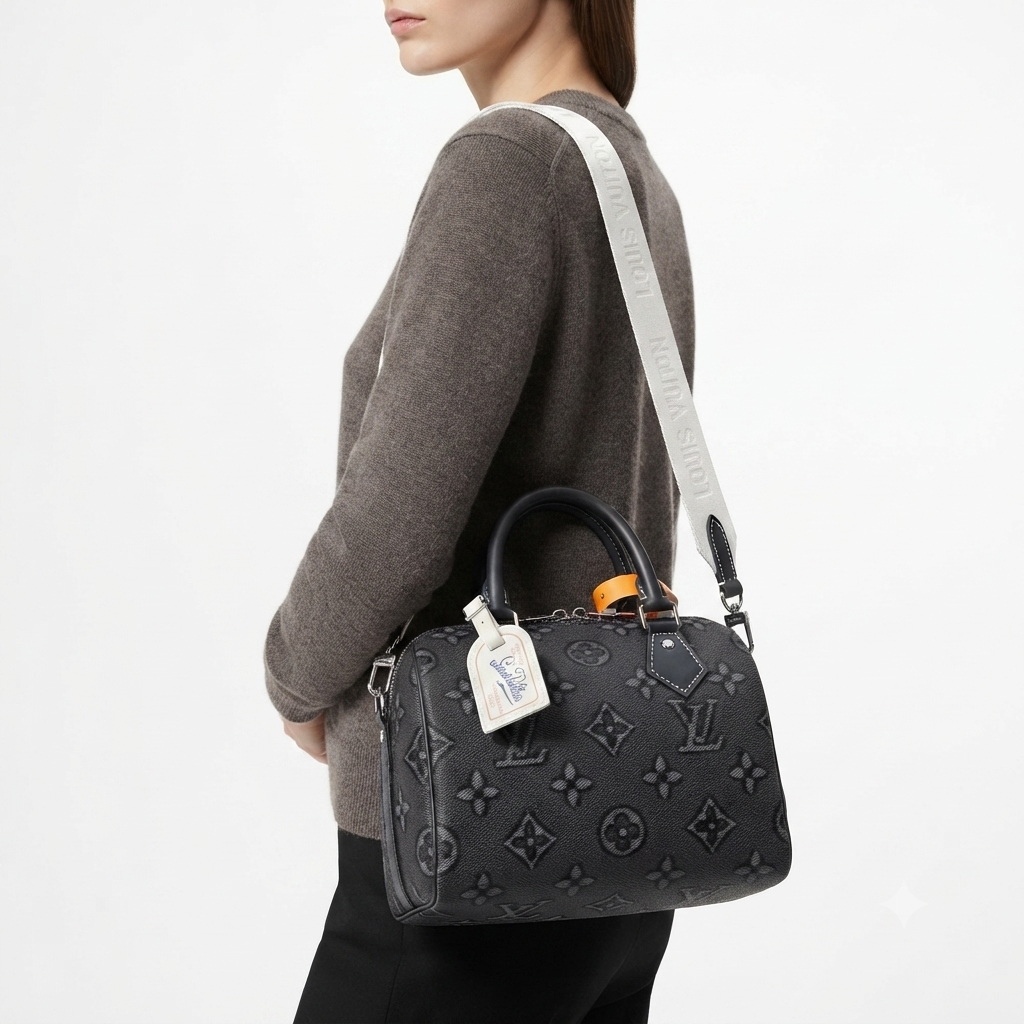 Louis Vuitton Monogram Denim Handbag with Branded Strap 👜✨