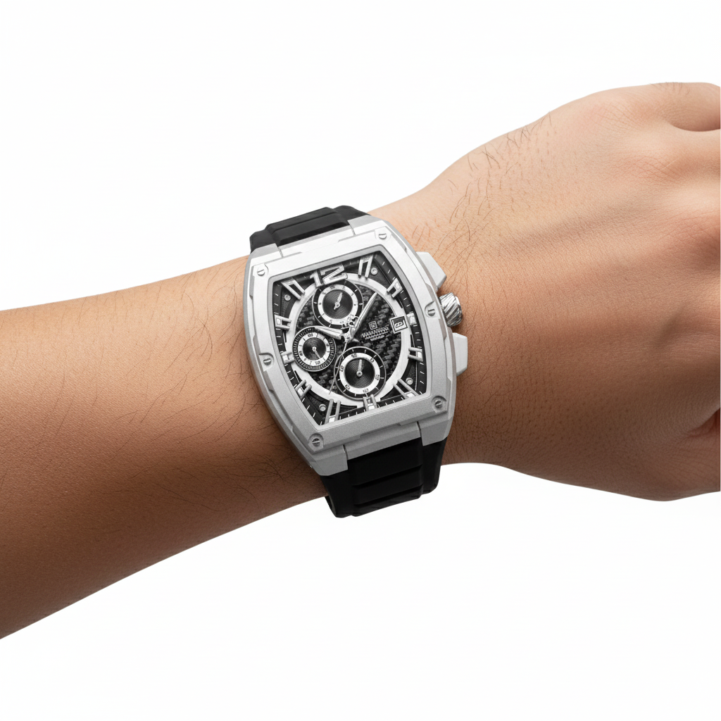 NAVIFORCE Tonneau Chronograph Sport Watch ⌚️💎⚙️