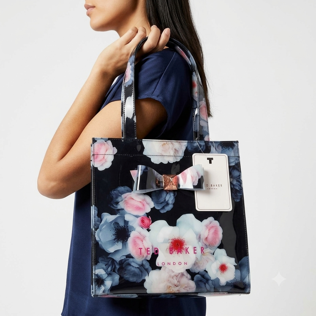 Ted Baker Floral Silicone Mirror Bag with Bow Detail 🌸✨