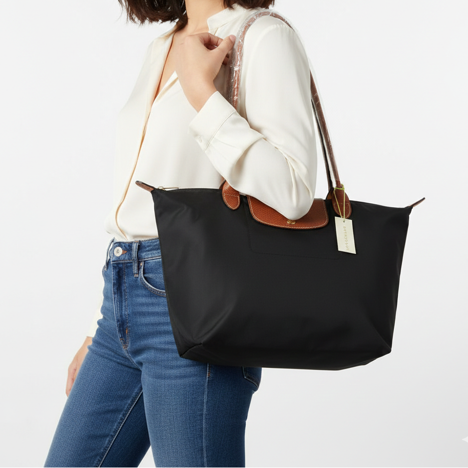 Longchamp Le Pliage Large Shoulder Bag in Navy Blue 👜✨🎨