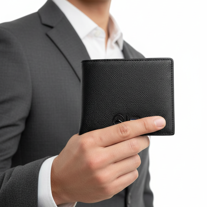 Tommy Hilfiger Mercedes-Benz Leather Bifold Wallet 🏎️💼⬛