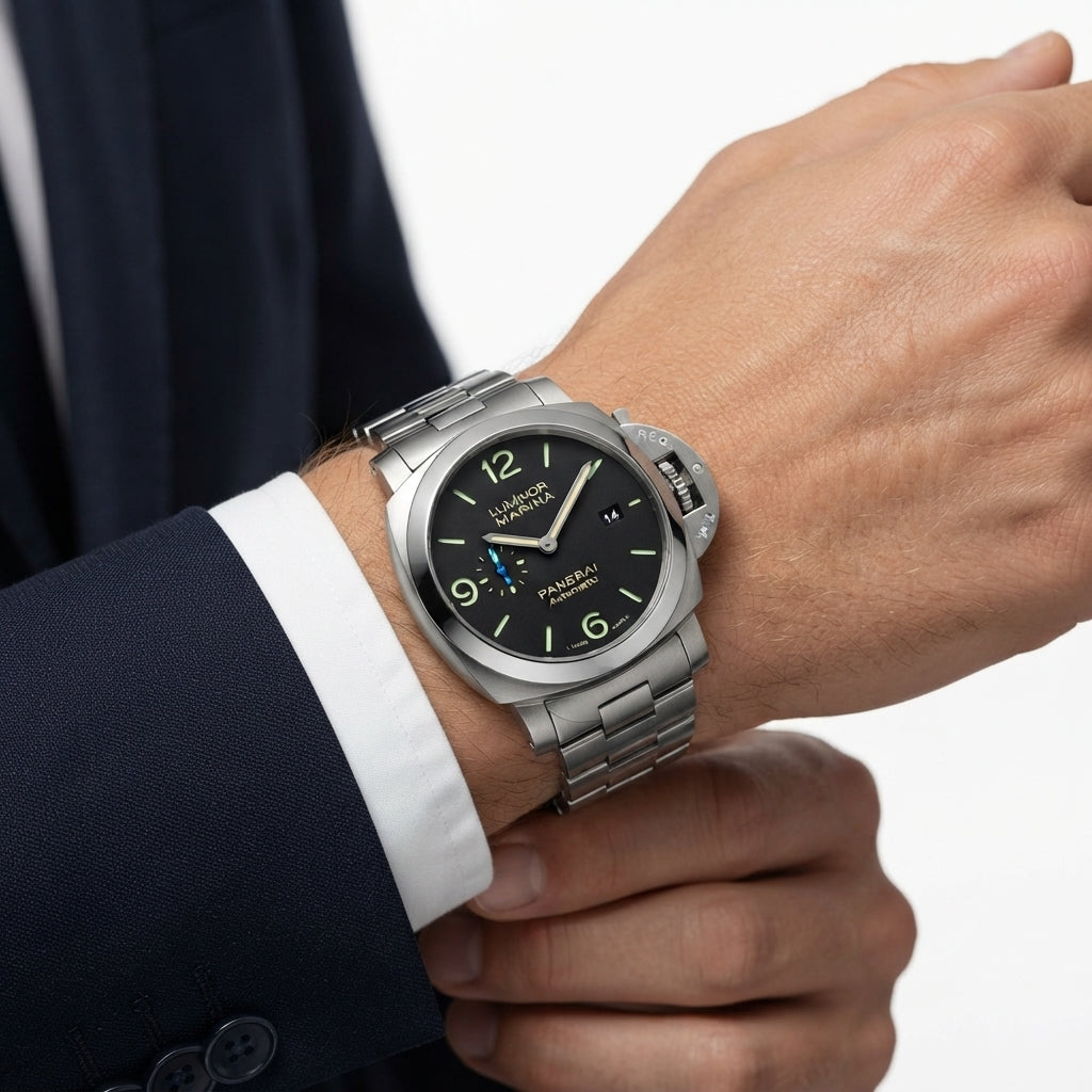 Luminor Panerai Automatic Stainless Steel Bracelet Watch