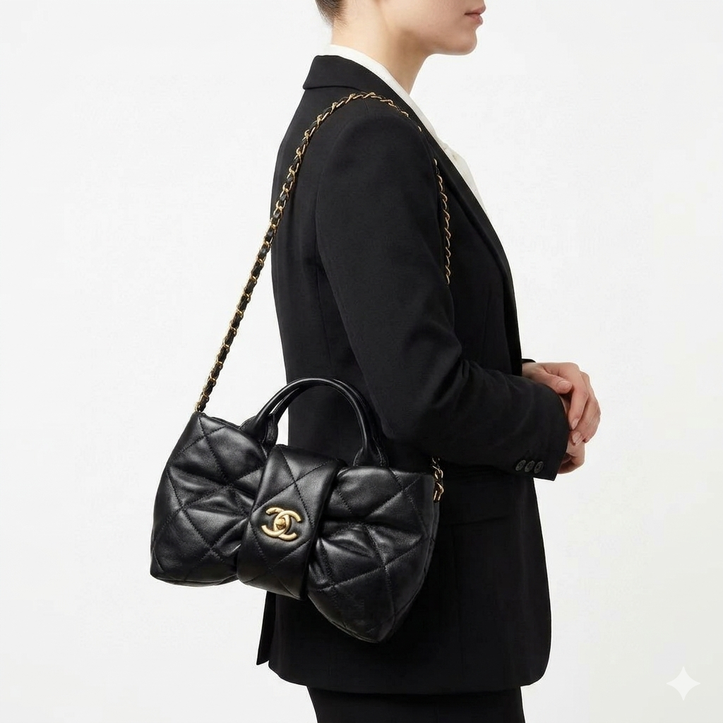 Chanel 25K Quilted Bow Tote Bag 🎀 👜 ✨