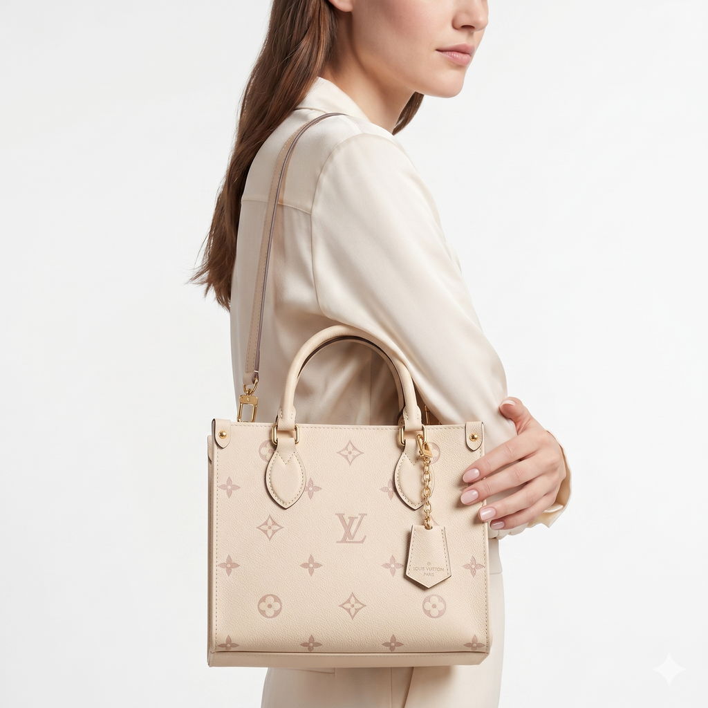 Louis Vuitton Monogram Tote Bag in Beige and Black 👜✨