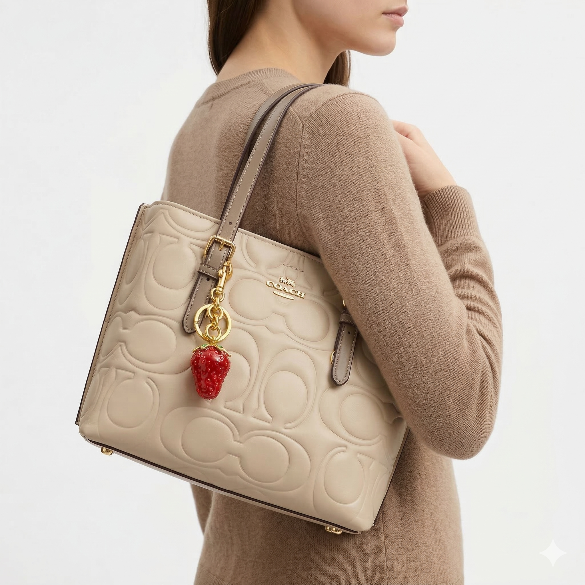 Coach Beige & Brown Bag 👜 Elegant Carryall