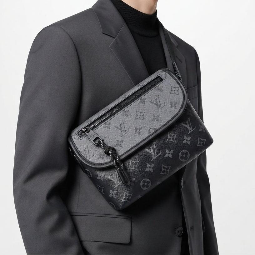 Louis Vuitton Monogram Eclipse Messenger Bag in Grey and Black