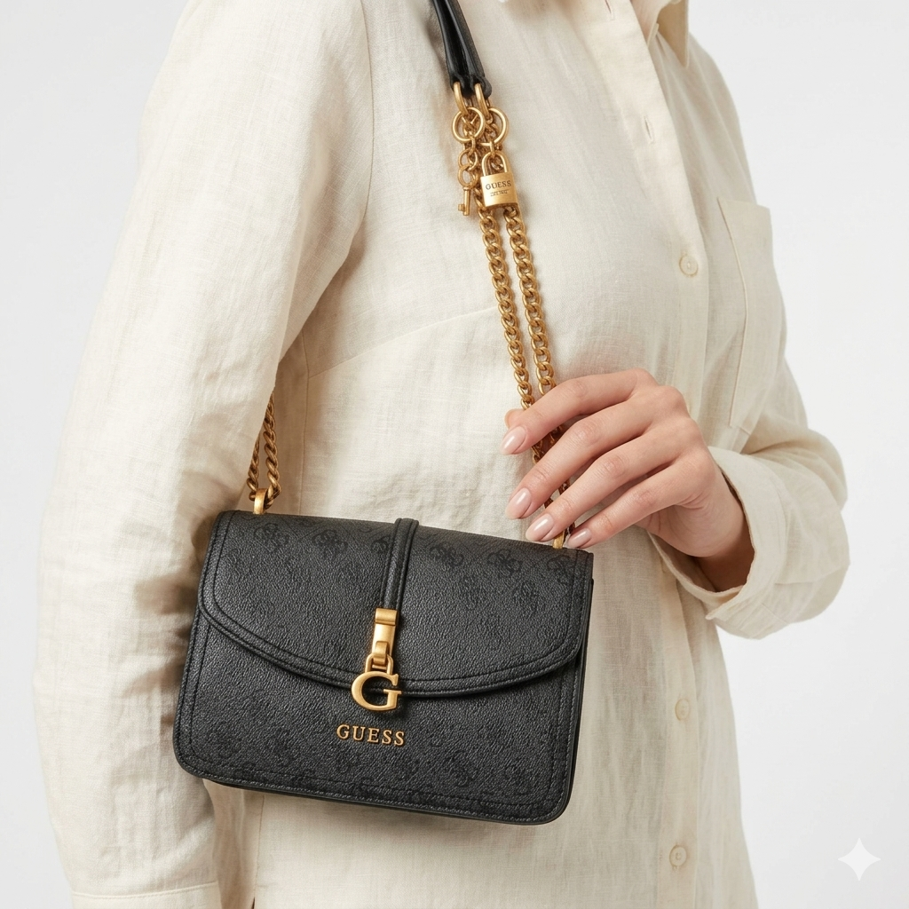 GUESS Colorblock Bag 🤎💙🖤 Chic & Compact