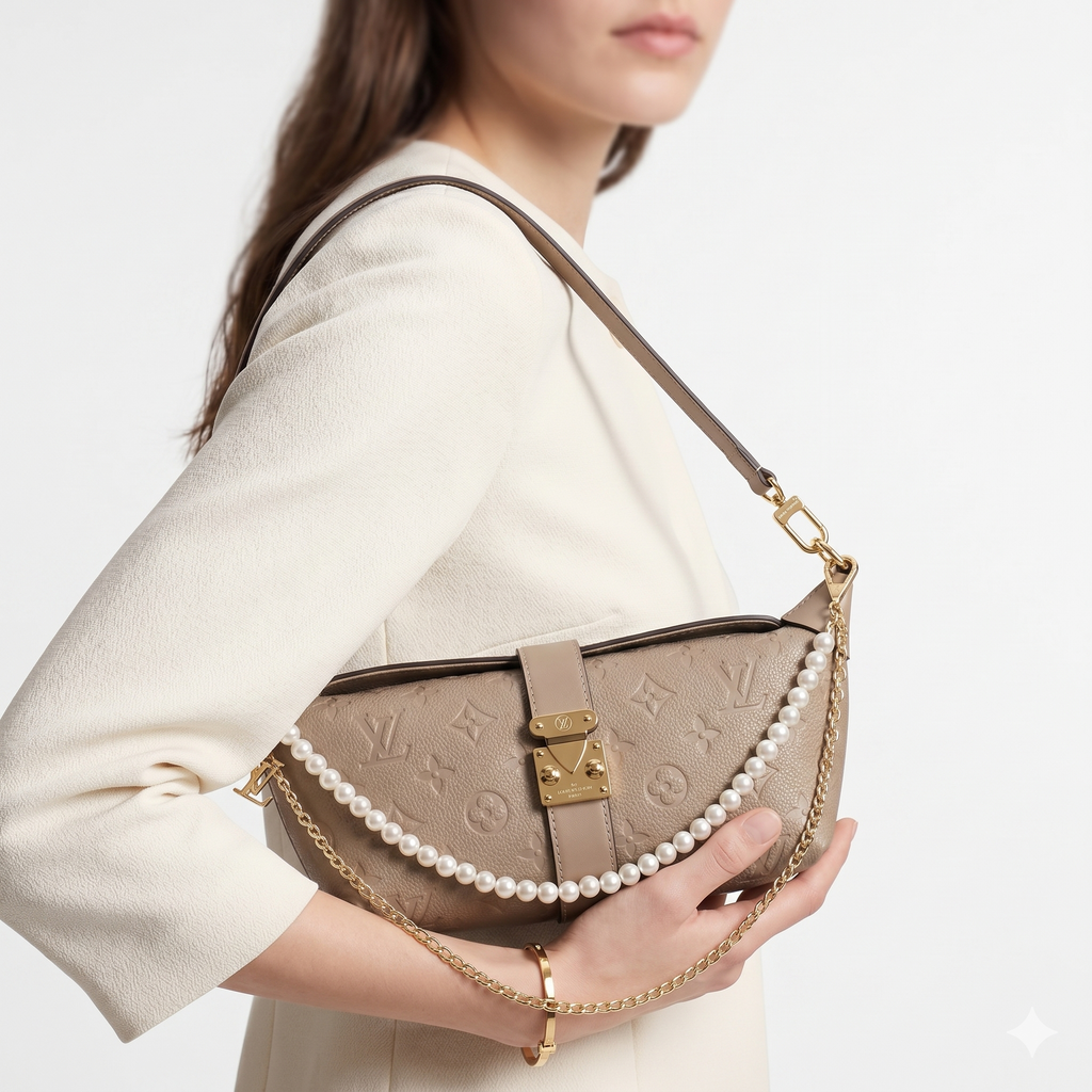Louis Vuitton Monogram Pearl Chain Bag with Gold Hardware 👜✨