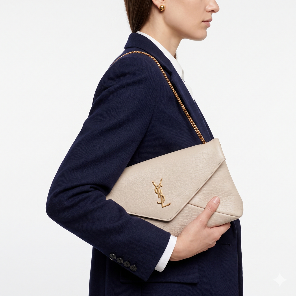 Y.S.L Envelope Bag with Gold-Tone Hardware ✨👜