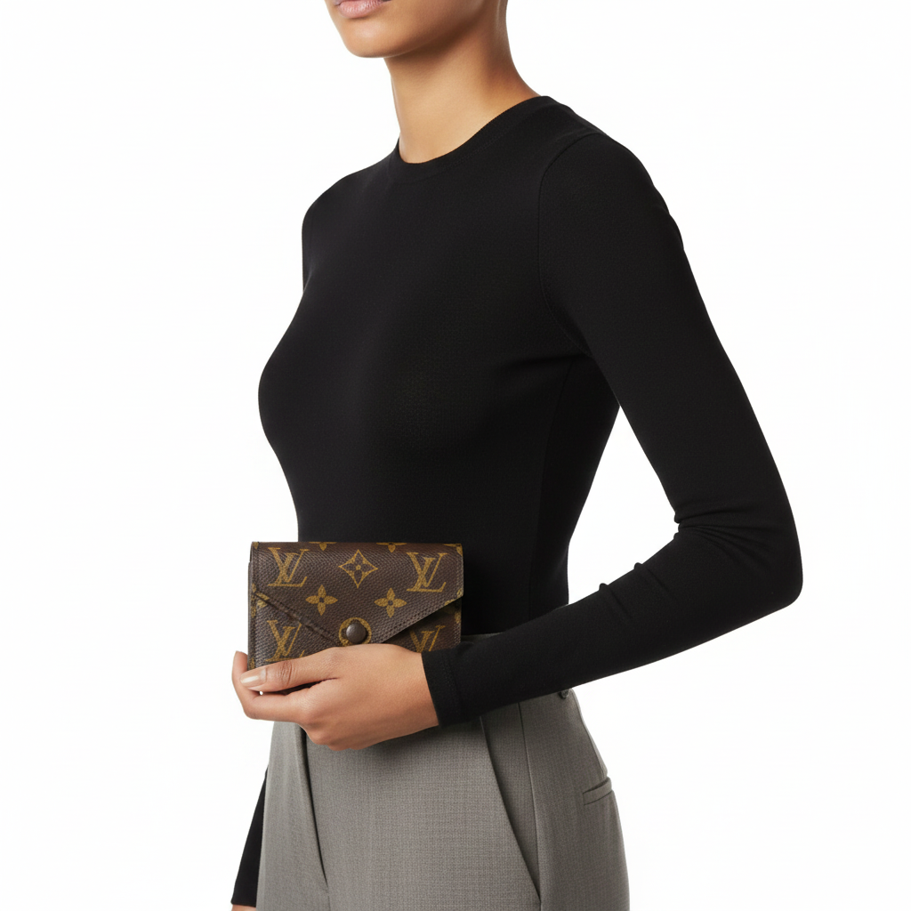 Louis Vuitton Monogram Victorine Wallet in Classic Brown Canvas 💼✨🤎