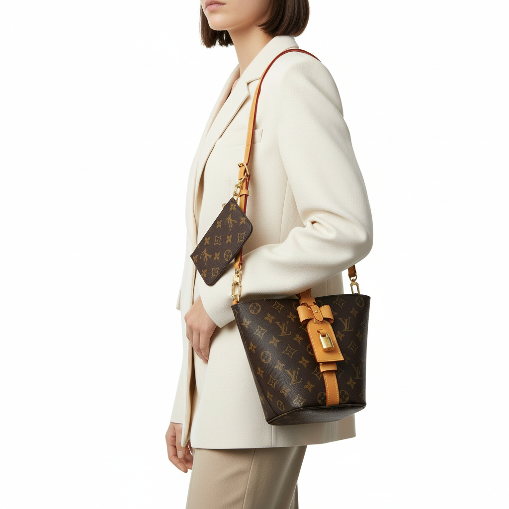 Louis Vuitton Monogram Canvas Bucket Bag with Pouch 👜✨ classic