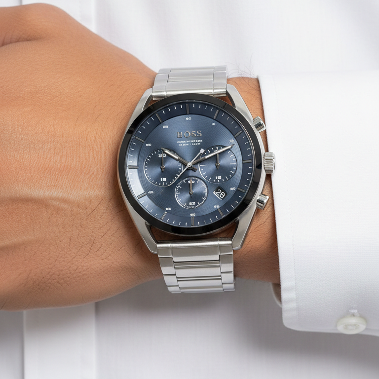 BOSS Men's Pilot Edition Chronograph Blue Dial Watch ⌚ 👔 ✨