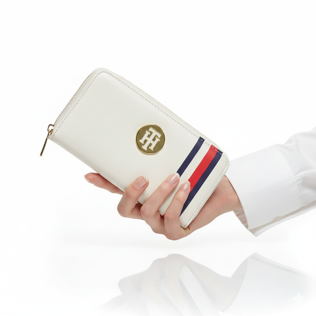 Tommy Hilfiger Signature Stripe Zip-Around Wallet 👛✨💎