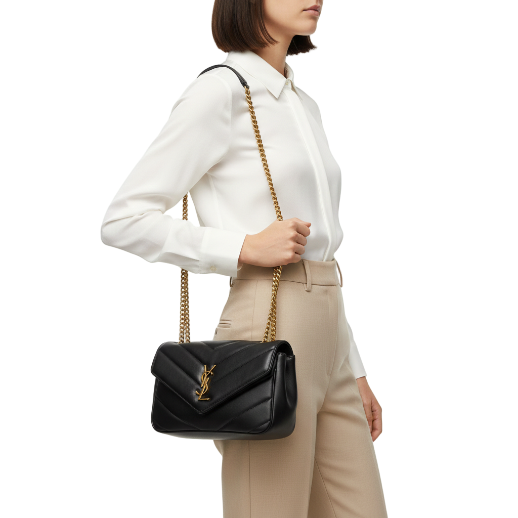 Saint Laurent Loulou Puffer Mini Bag Black YSL 🖤⚜️✨