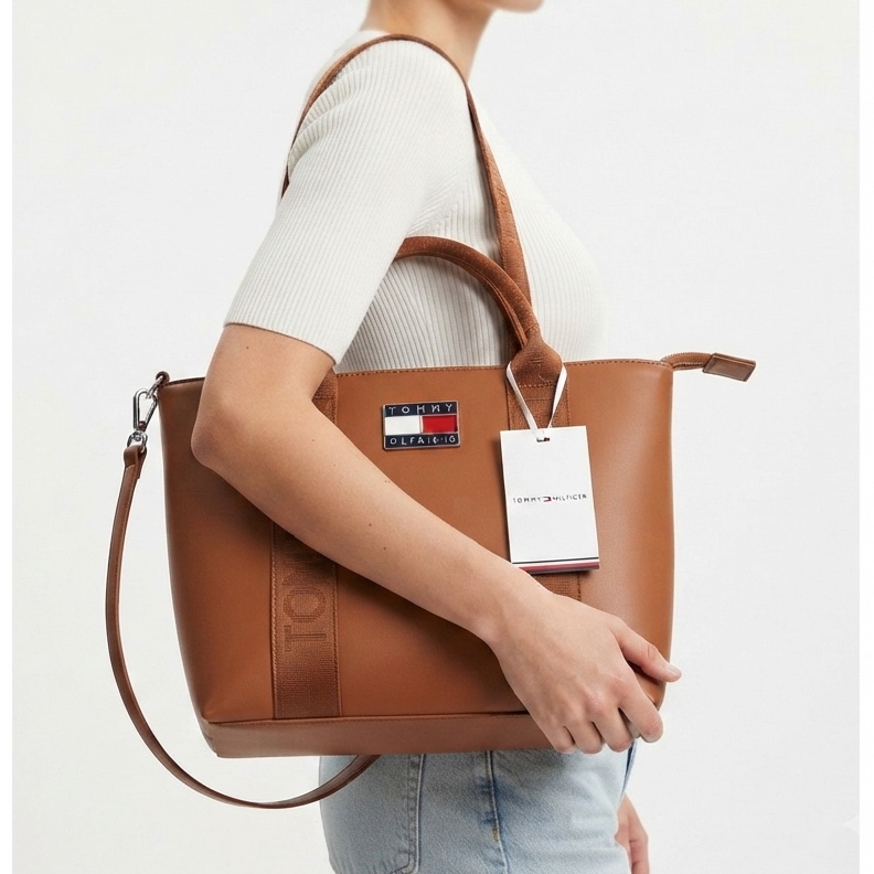 Tommy Jeans Signature Logo Tote with Adjustable Strap