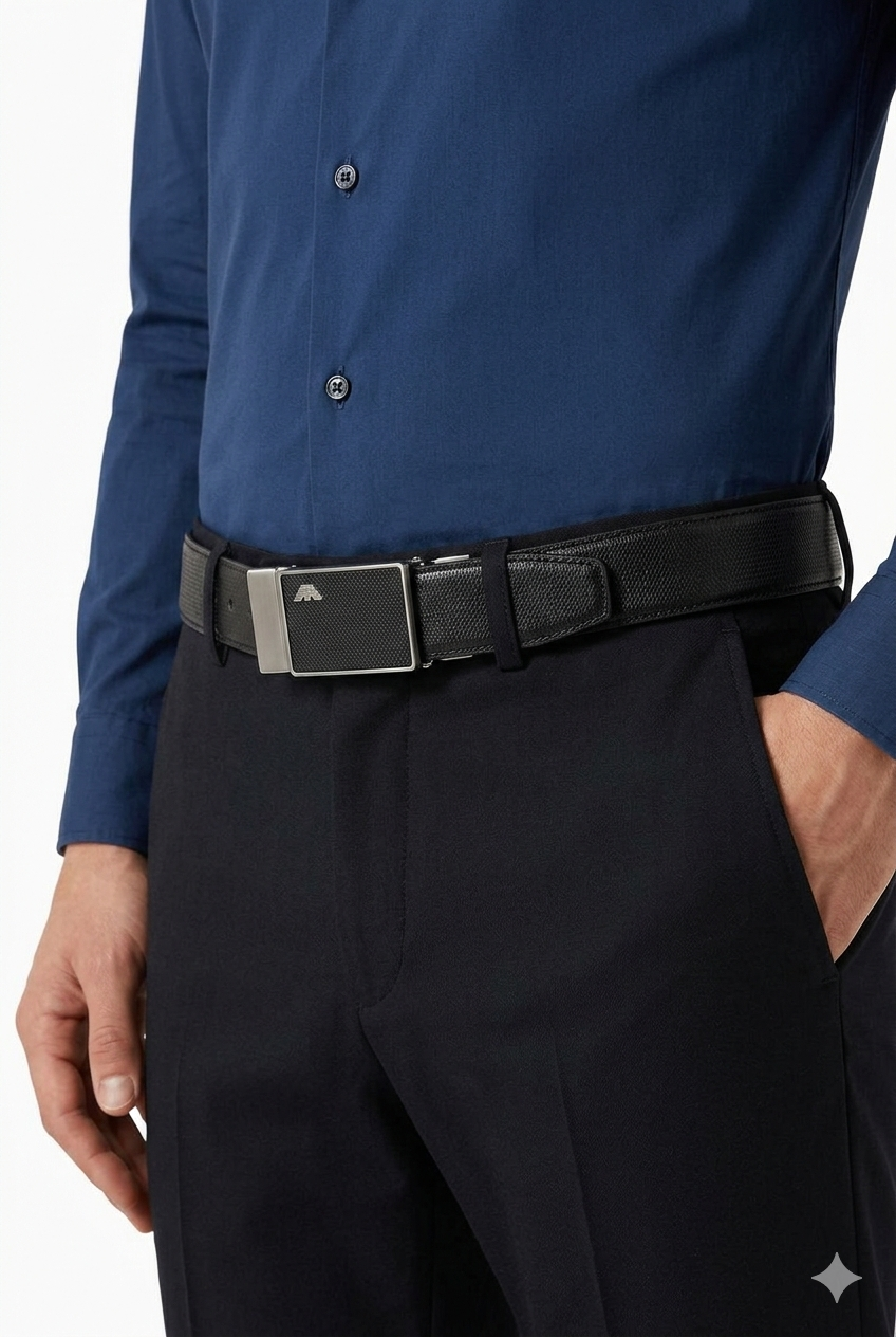Emporio Armani Men's Reversible Leather Belt Set with Interchangeable Buckles 🦅💼👔