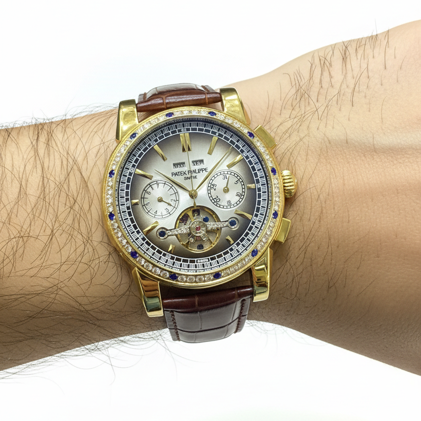Patek Philippe Grand Complication Watch with Diamond Bezel ⌚✨💎