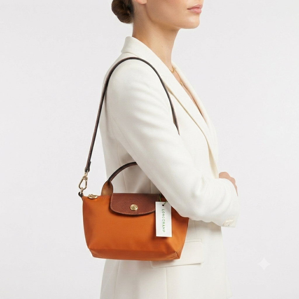 Longchamp Iconic Mini Handbag with Detachable Strap